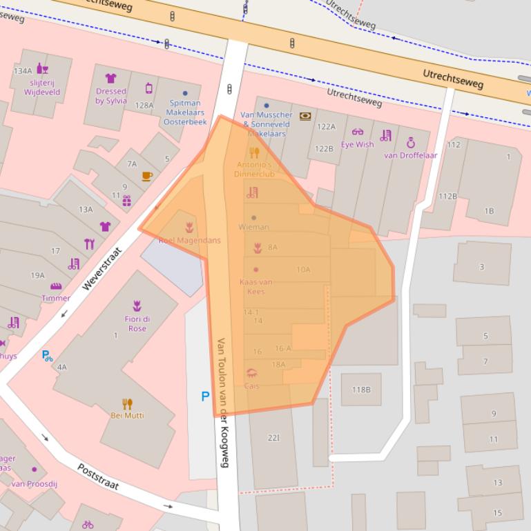 Kaart van postcodegebied 6862EC.