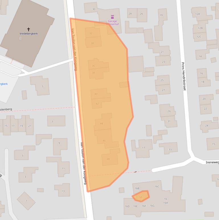 Kaart van postcodegebied 6862EE.
