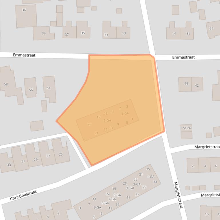 Kaart van postcodegebied 6862GJ.