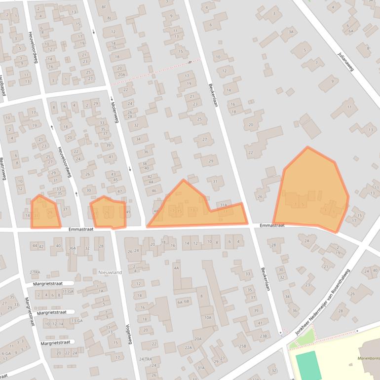 Kaart van postcodegebied 6862GR.