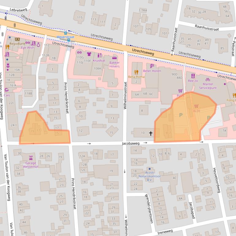 Kaart van postcodegebied 6862HE.
