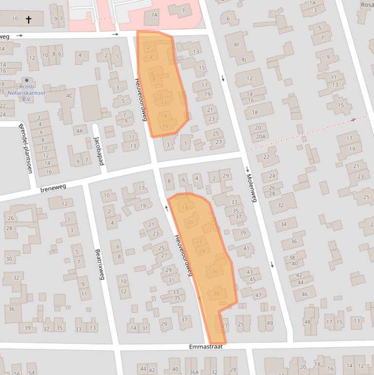 Kaart van postcodegebied 6862HK.