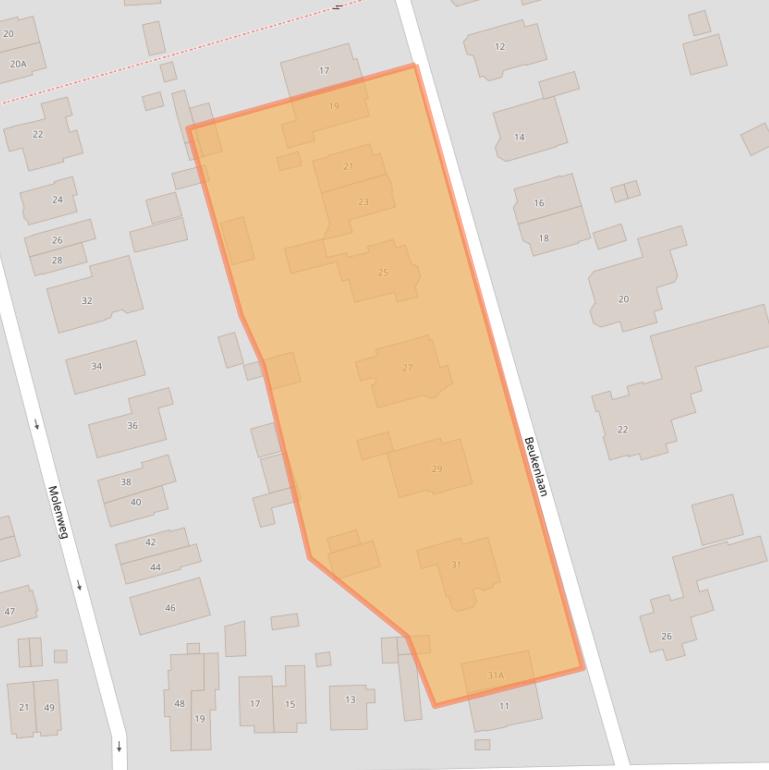 Kaart van postcodegebied 6862HS.