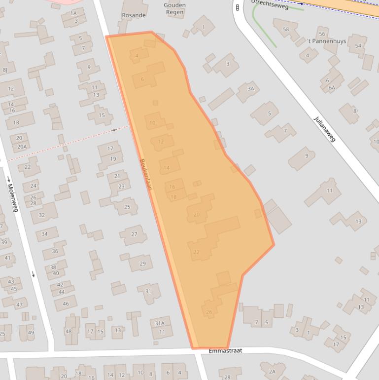 Kaart van postcodegebied 6862HV.