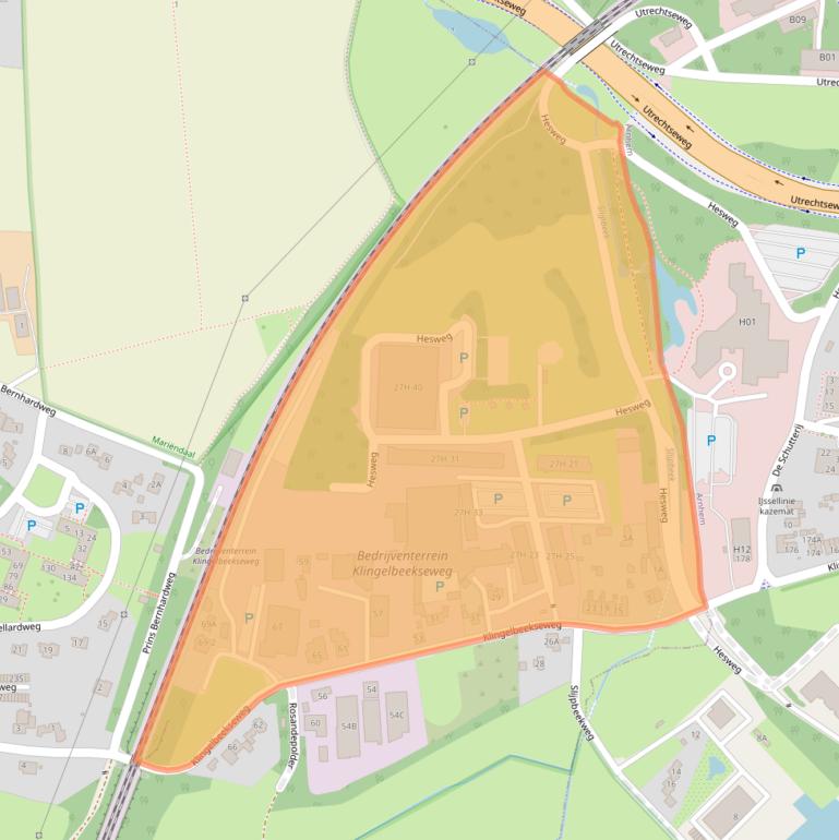 Kaart van postcodegebied 6862VS.