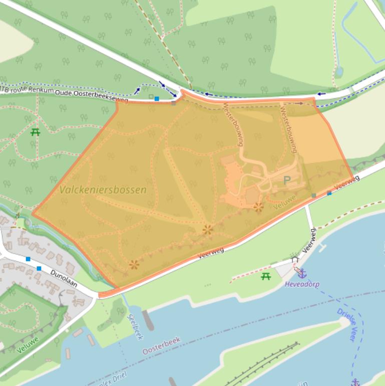 Kaart van postcodegebied 6862VV.