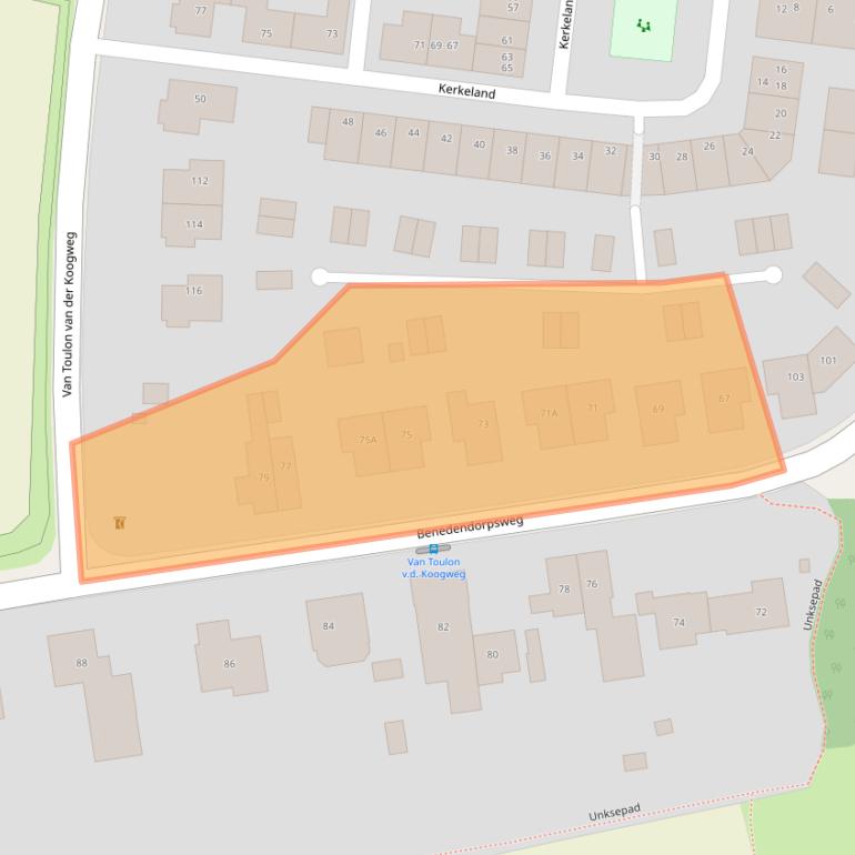 Kaart van postcodegebied 6862WD.