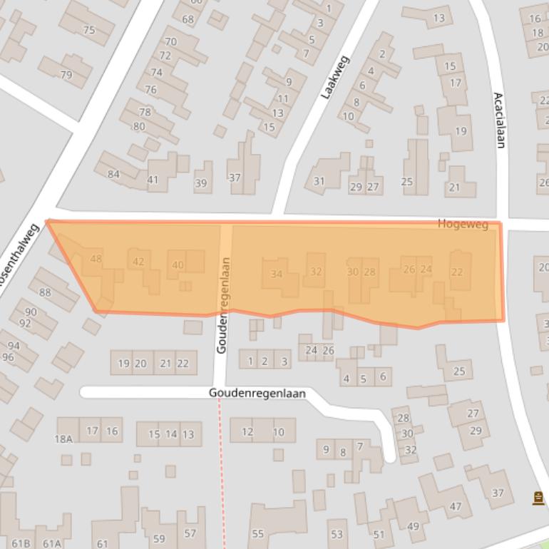 Kaart van postcodegebied 6862WZ.