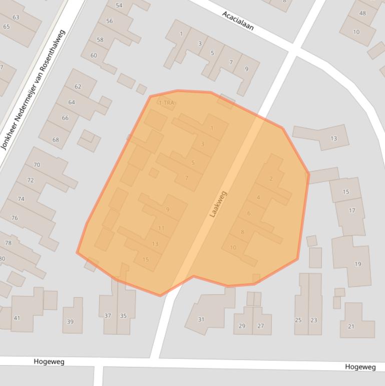 Kaart van postcodegebied 6862XA.