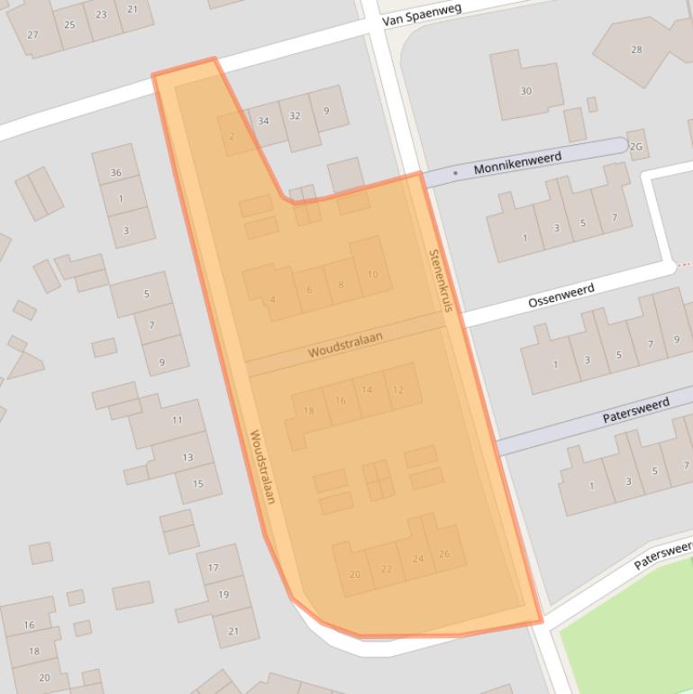 Kaart van postcodegebied 6862XE.