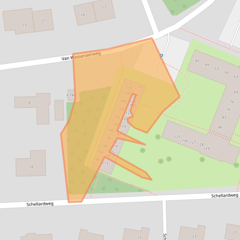 Kaart van postcodegebied 6862XX.