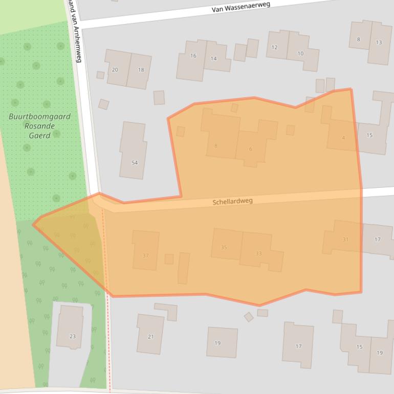 Kaart van postcodegebied 6862ZB.