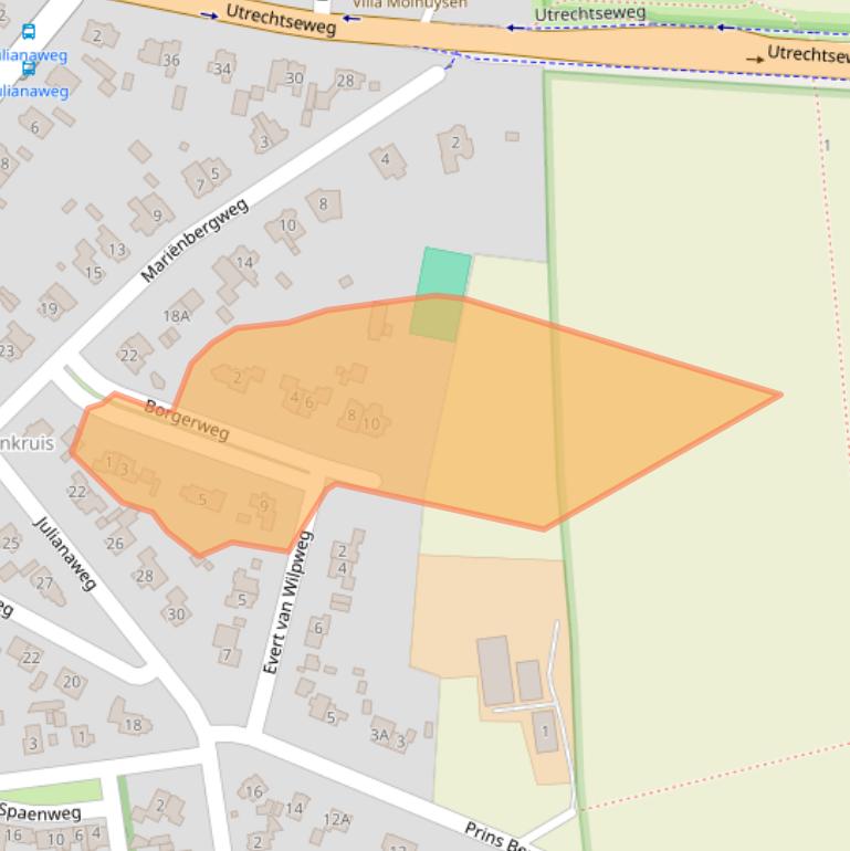 Kaart van postcodegebied 6862ZK.