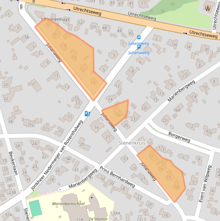 Kaart van postcodegebied 6862ZP.