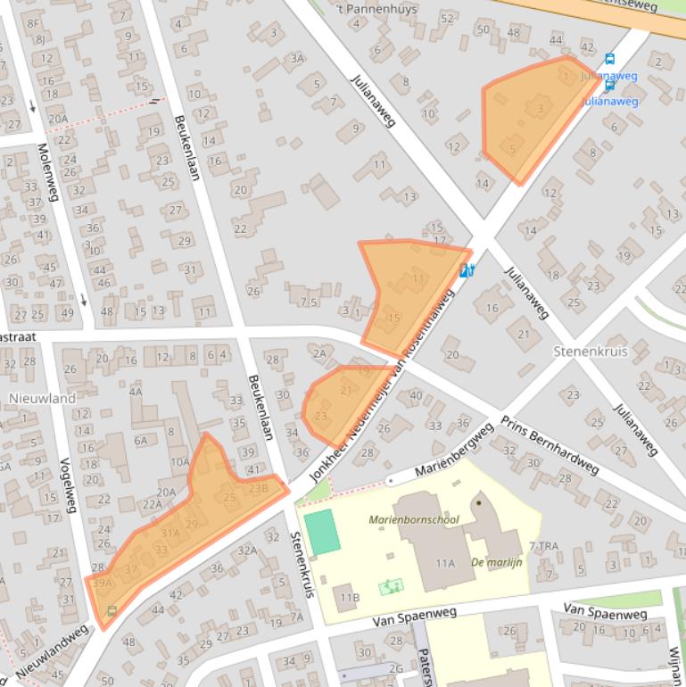 Kaart van postcodegebied 6862ZR.