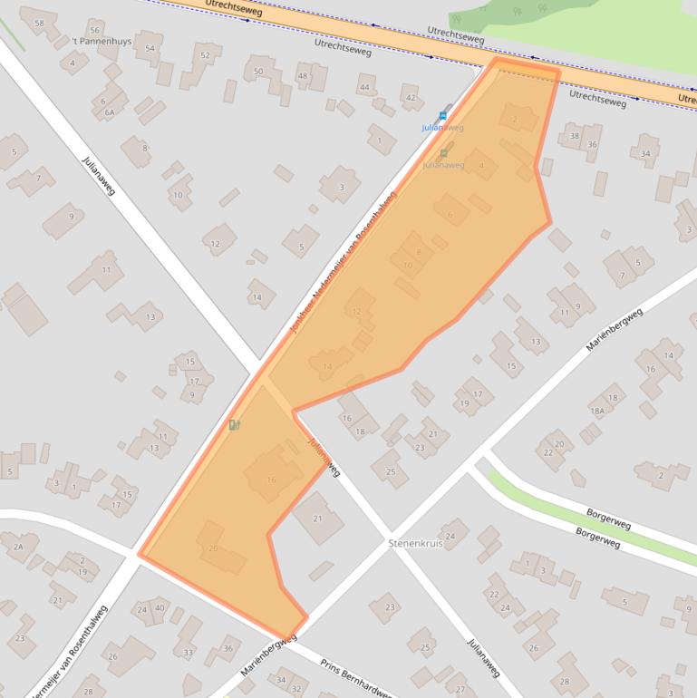 Kaart van postcodegebied 6862ZV.