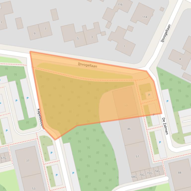 Kaart van postcodegebied 6865AH.