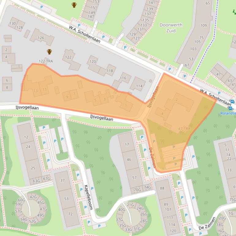 Kaart van postcodegebied 6865AP.