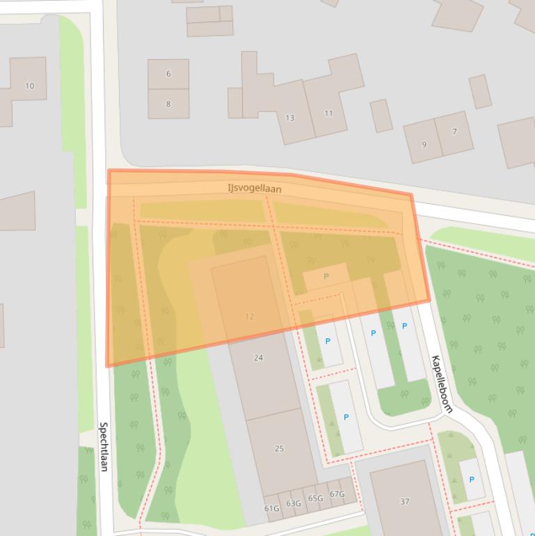 Kaart van postcodegebied 6865AR.