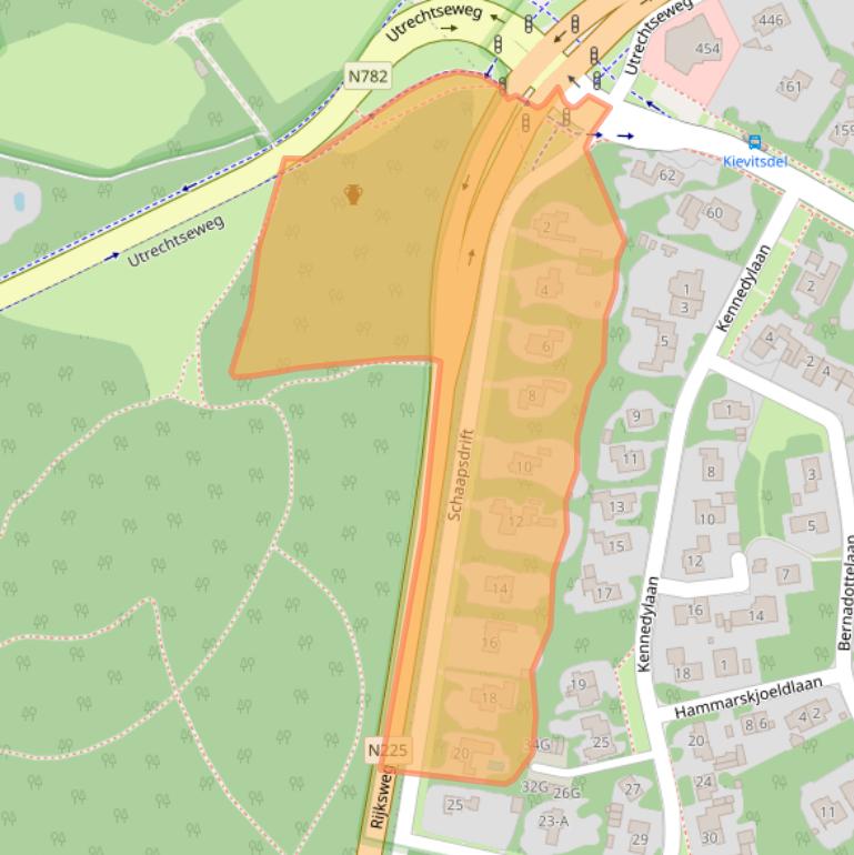 Kaart van postcodegebied 6865BD.