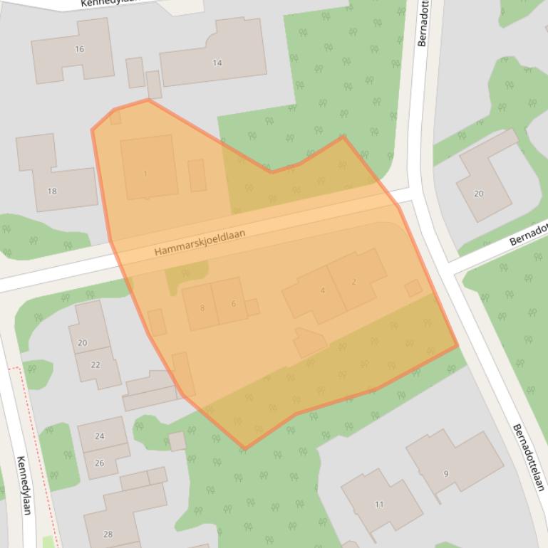 Kaart van postcodegebied 6865BJ.
