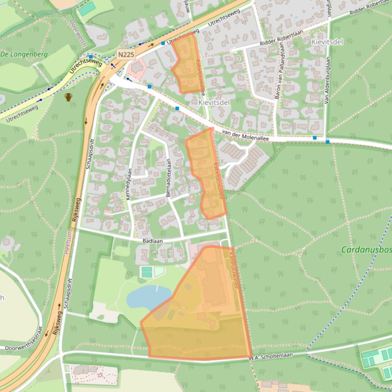 Kaart van postcodegebied 6865BL.