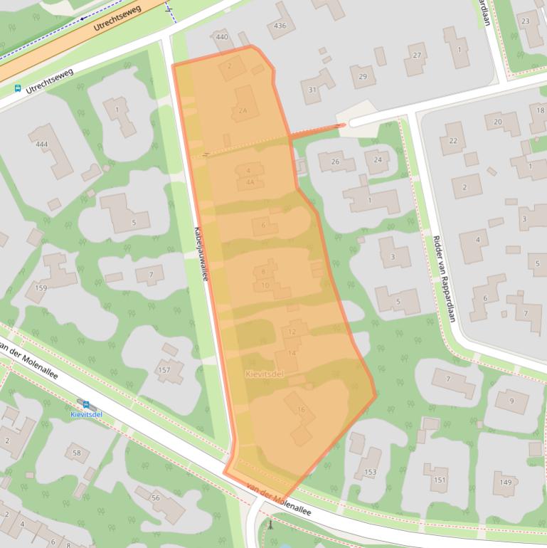 Kaart van postcodegebied 6865BN.