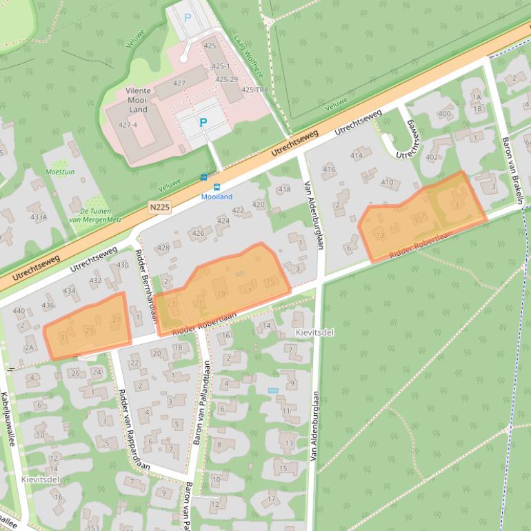 Kaart van postcodegebied 6865BR.