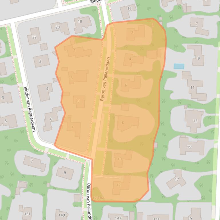 Kaart van postcodegebied 6865BW.