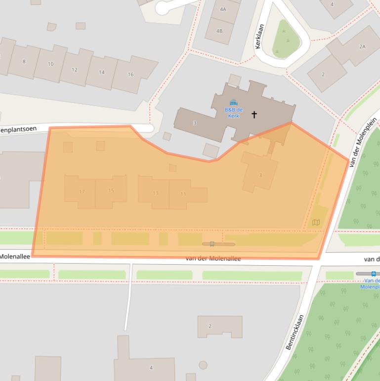 Kaart van postcodegebied 6865CA.