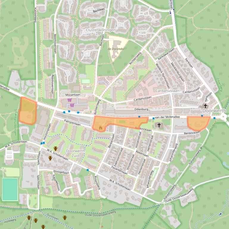 Kaart van postcodegebied 6865CG.