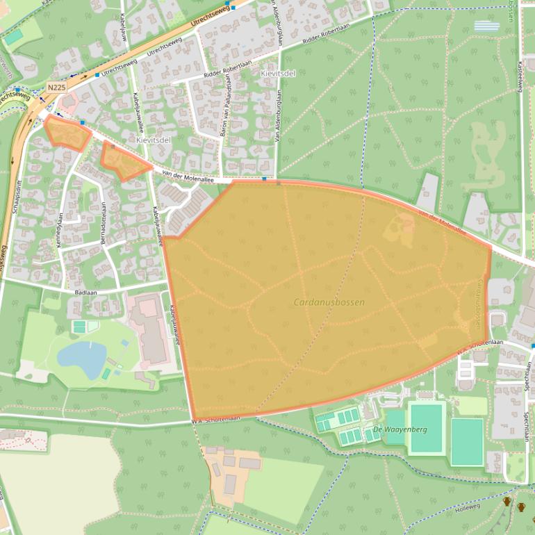 Kaart van postcodegebied 6865CH.