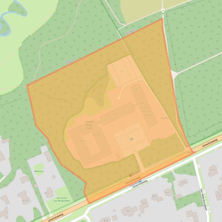 Kaart van postcodegebied 6865CK.