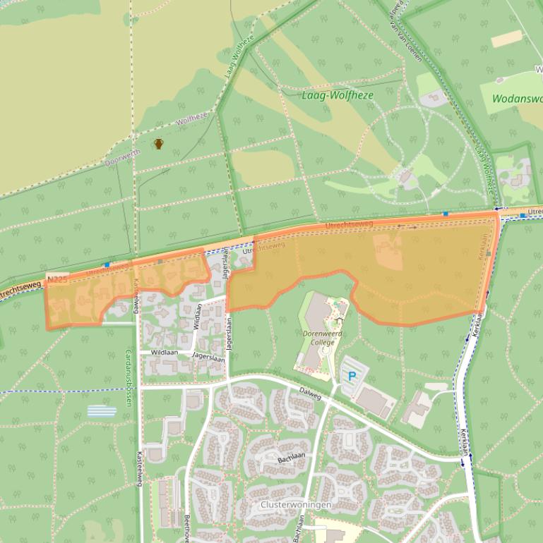 Kaart van postcodegebied 6865CM.