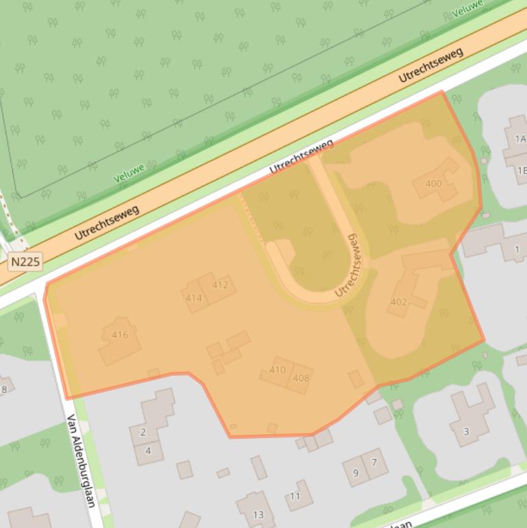 Kaart van postcodegebied 6865CN.