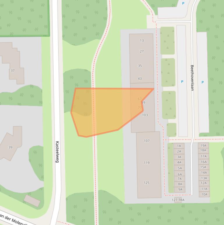 Kaart van postcodegebied 6865DG.