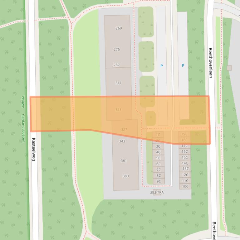 Kaart van postcodegebied 6865DT.