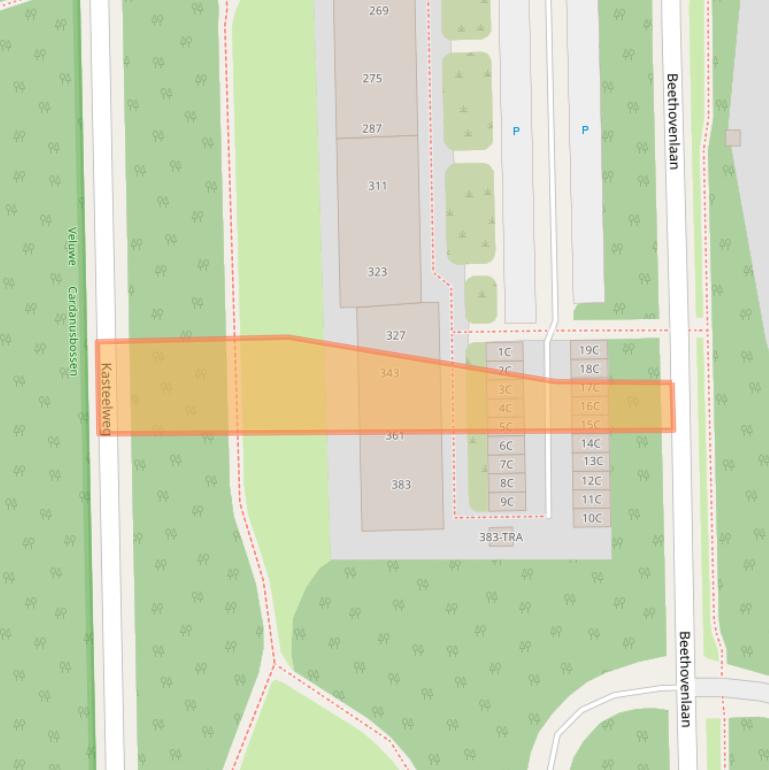 Kaart van postcodegebied 6865DV.