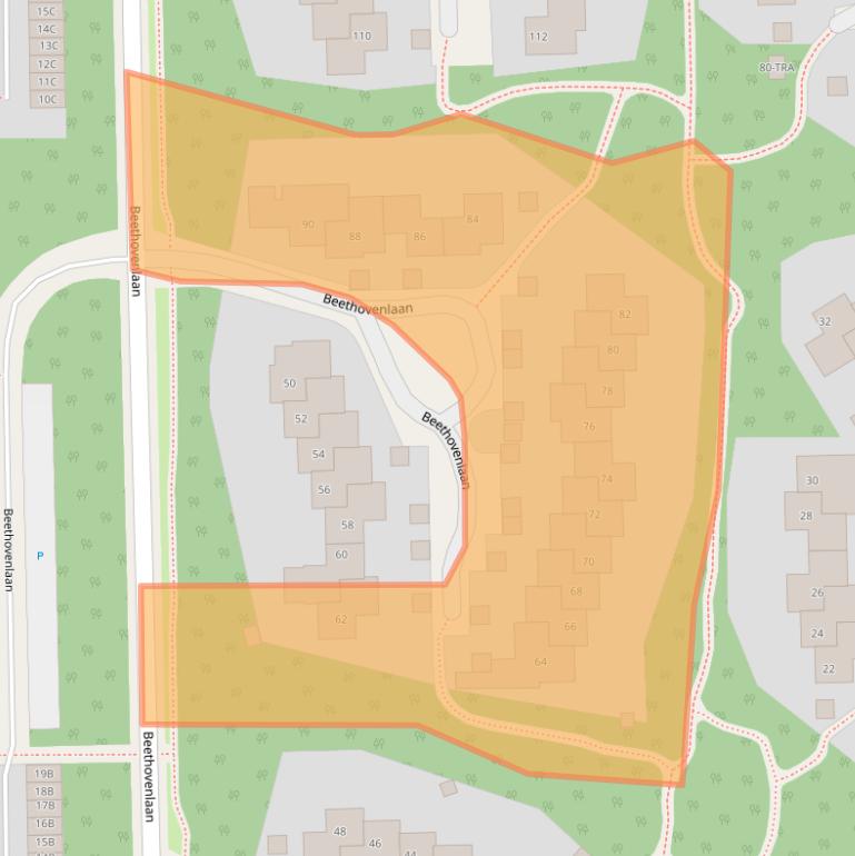 Kaart van postcodegebied 6865EC.