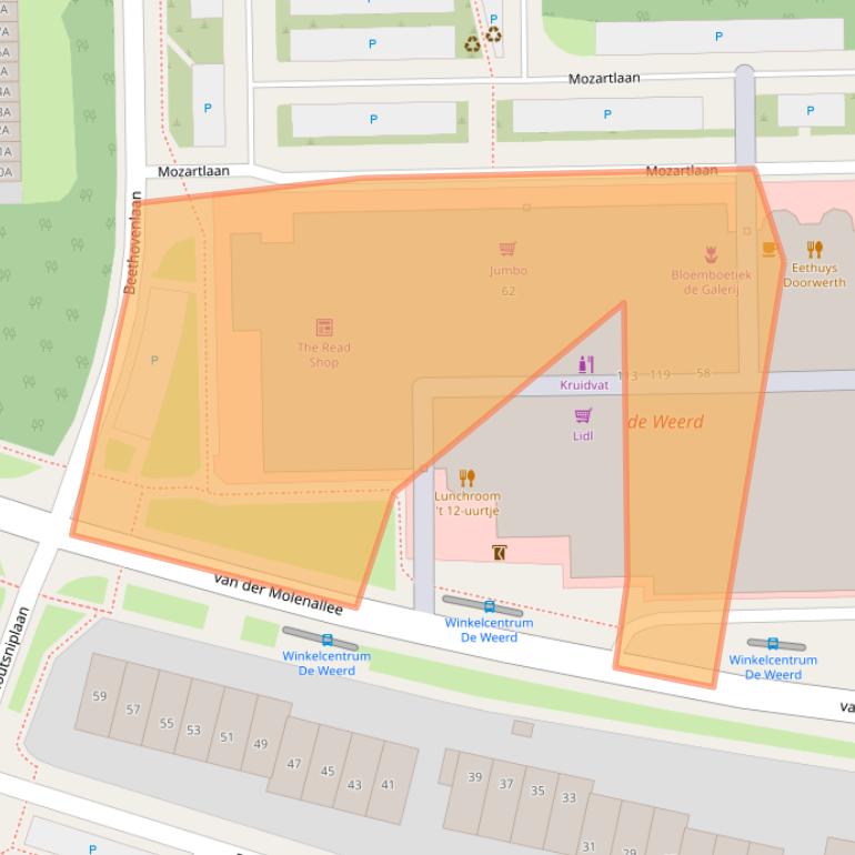 Kaart van postcodegebied 6865GC.