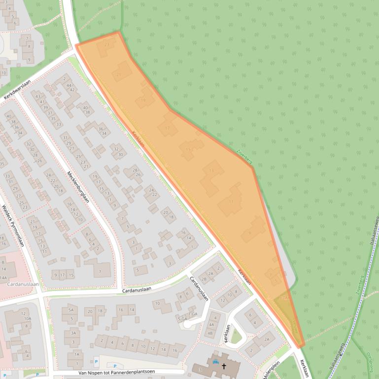 Kaart van postcodegebied 6865GW.