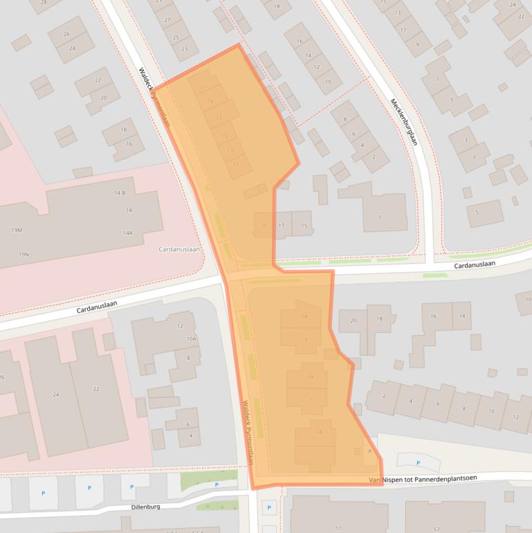 Kaart van postcodegebied 6865HE.