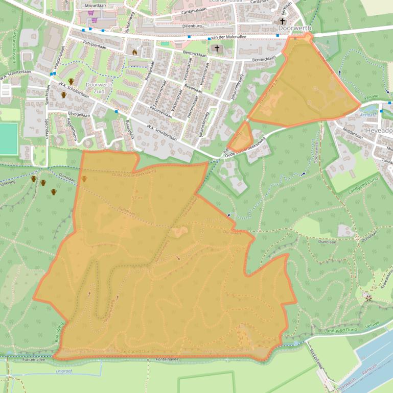 Kaart van postcodegebied 6865NC.