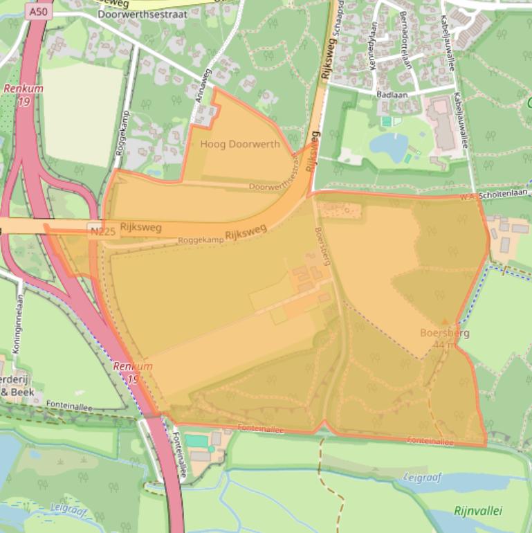 Kaart van postcodegebied 6865NG.