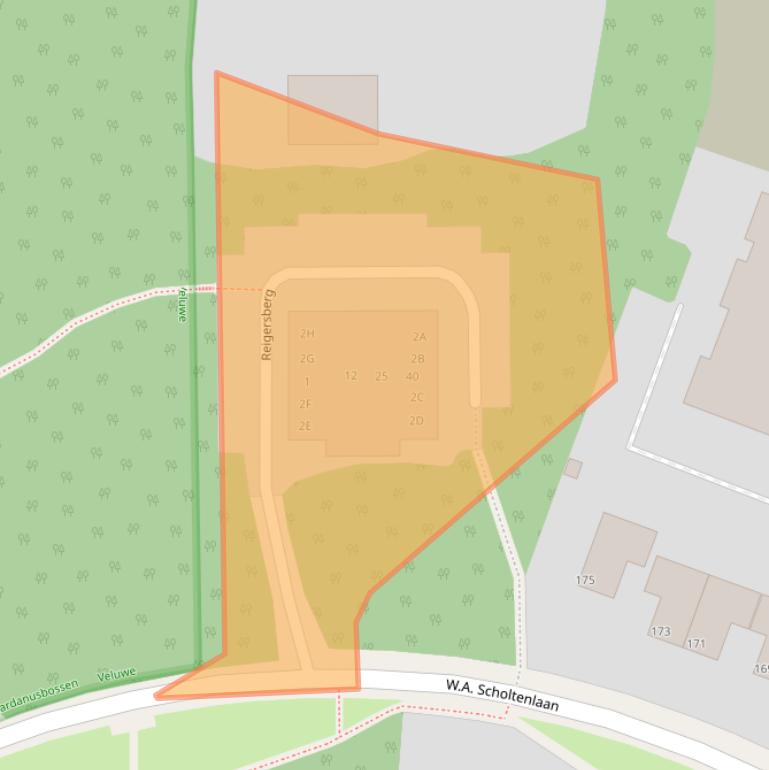 Kaart van postcodegebied 6865NL.