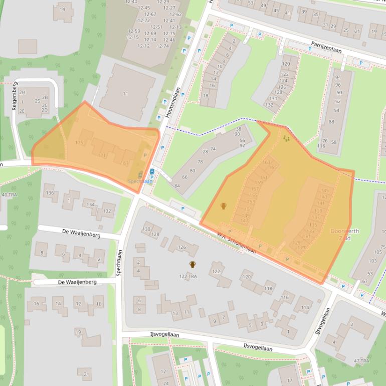 Kaart van postcodegebied 6865VW.