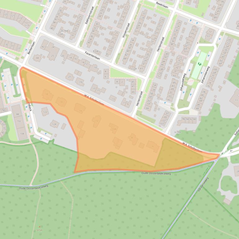 Kaart van postcodegebied 6865VX.