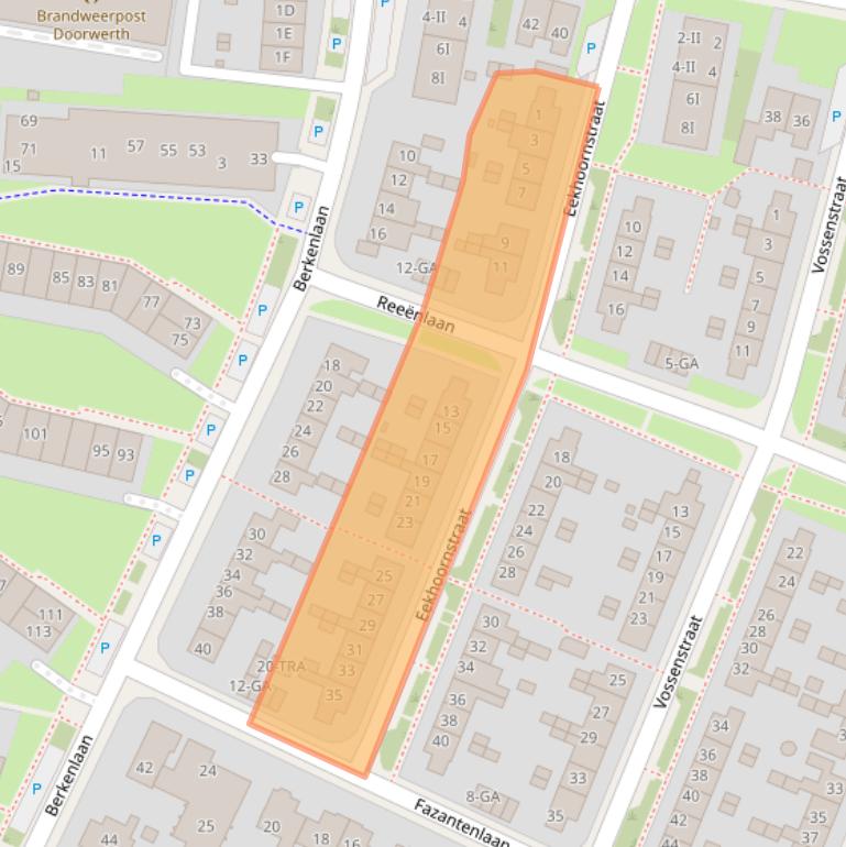 Kaart van postcodegebied 6865WB.