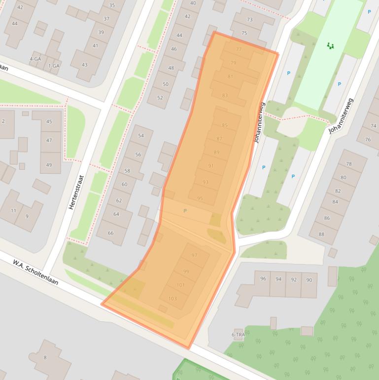 Kaart van postcodegebied 6865WG.
