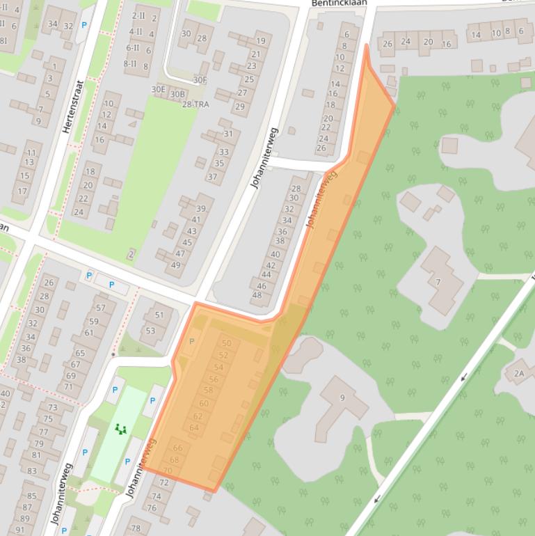 Kaart van postcodegebied 6865WJ.